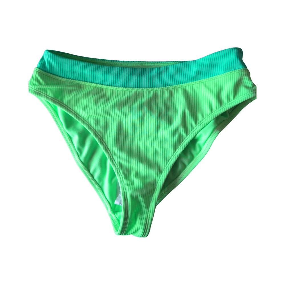 Green two tone swim bottoms